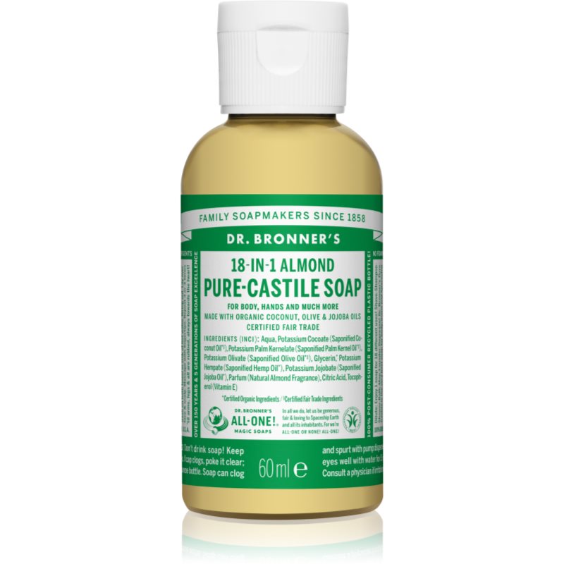 Dr. Bronner’s Almond υγρό σαπούνι γενικής χρήσης 60 ml