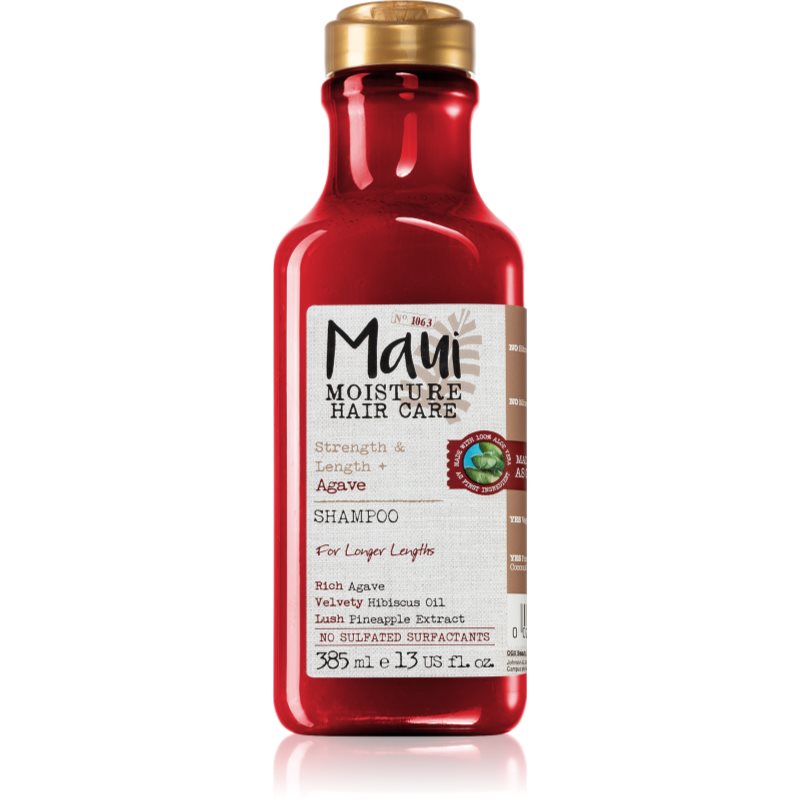 Maui Moisture Strength > Lenght + Agave δυναμωτικό σαμπουάν για χημικά επεξεργασμένα μαλλιά 385 ml