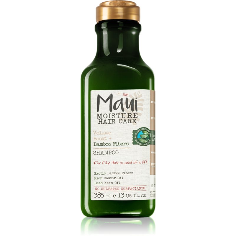 Maui Moisture Volume Boost + Bamboo Fibers δυναμωτικό σαμπουάν για λεπτά και άτονα μαλλιά 385 ml