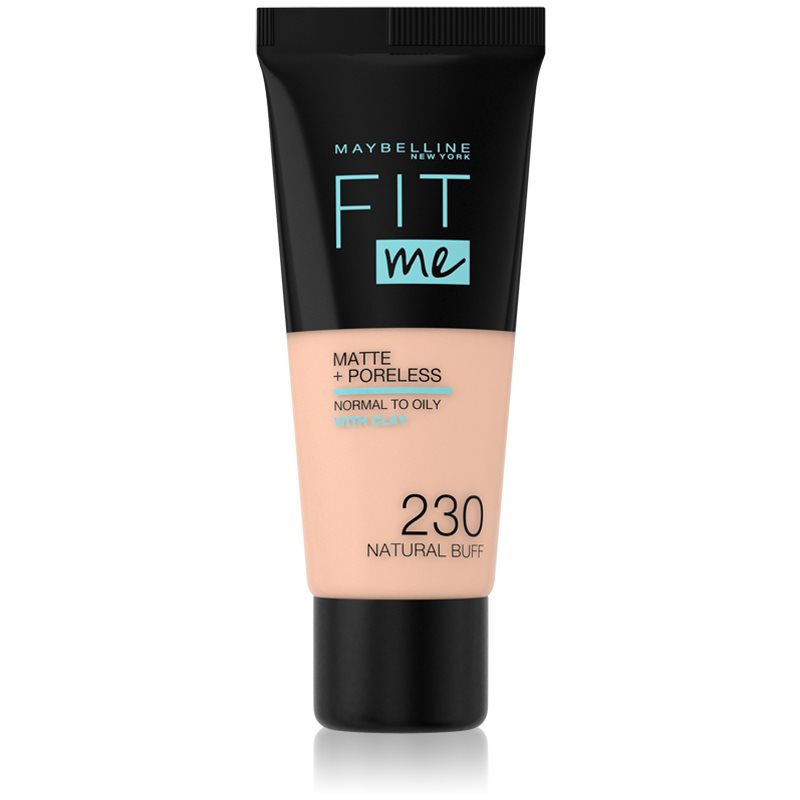 MAYBELLINE NEW YORK Fit Me! Matte+Poreless Ματ μεικ απ για κανονική προς λιπαρή επιδερμίδα απόχρωση 230 Natural Buff 30 ml