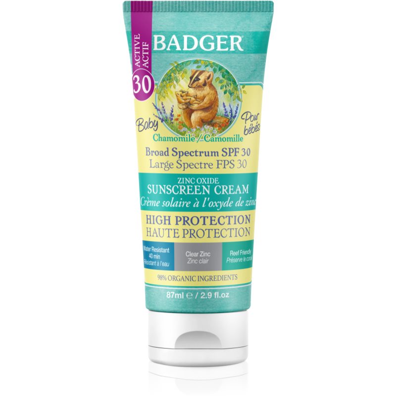 Badger Sun προστατευτική κρέμα για βρέφη SPF 30 87 ml
