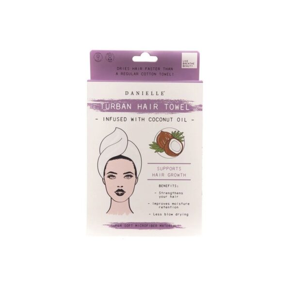Danielle Creations Coconut Oil Infused Hair Turban (24cm x 64cm)