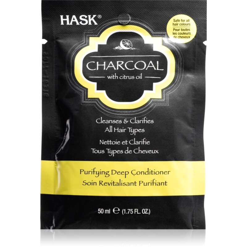 HASK Charcoal with Citrus Oil βαθιά θρεπτικό μαλακτικό για την αποκατάσταση του τριχωτού της κεφαλής 50 μλ