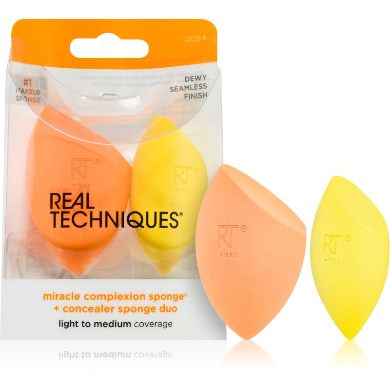 Real Techniques Sponge+ Miracle Complexion > Concealer σφουγγαράκι για μεικ απ 2 τεμάχια 1 τμχ