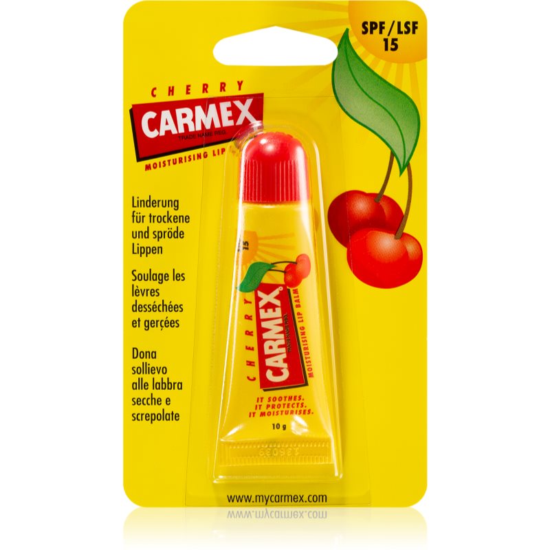 Carmex Cherry βάλσαμο χειλιών σε σωληνάριο SPF 15 10 γρ