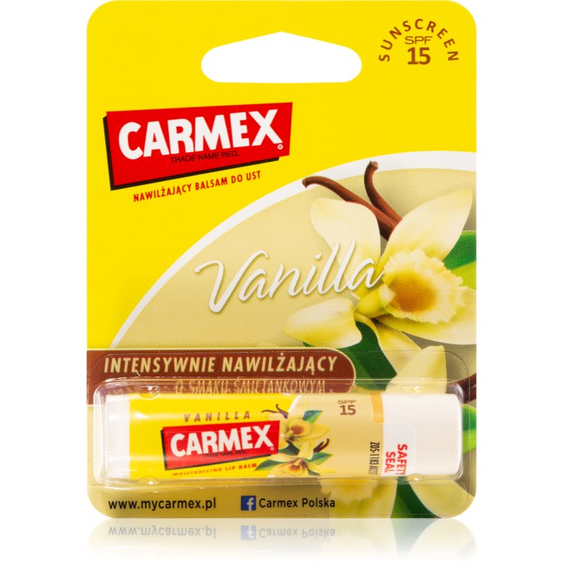 Carmex Vanilla ενυδατικό βάλσαμο για τα χείλη σε μπάρες SPF 15 4,25 γρ