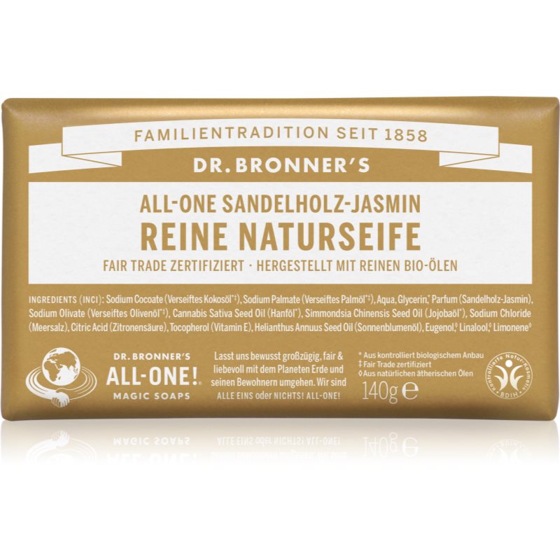 Dr. Bronner’s Sandalwood > Jasmine Μπάρα σαπουνιού 140 γρ