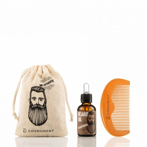 Cosmogent Mr.Authentic Bundle(Λάδι Γενειάδας+ Χτένα Γενειάδας)