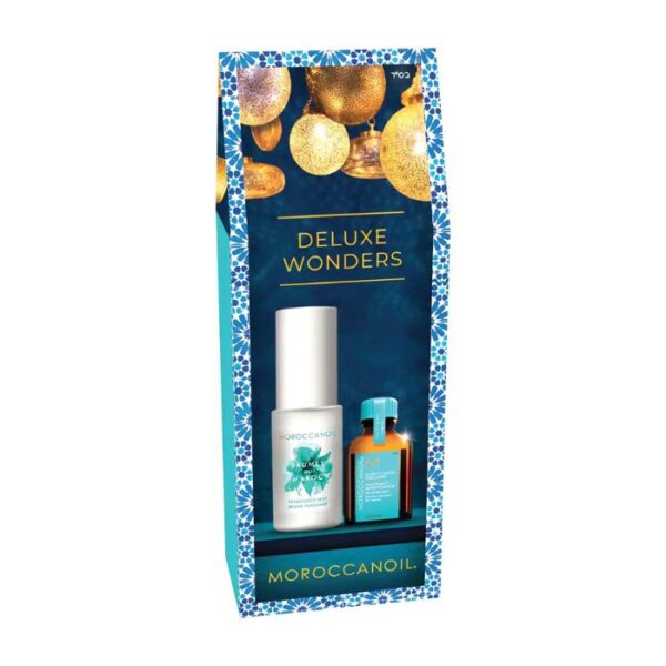Moroccanoil Deluxe Wonders Original Set (Brumes du Maroc Hair &amp; Body Fragrance Mist 30ml + Oil Treatment 15ml)
