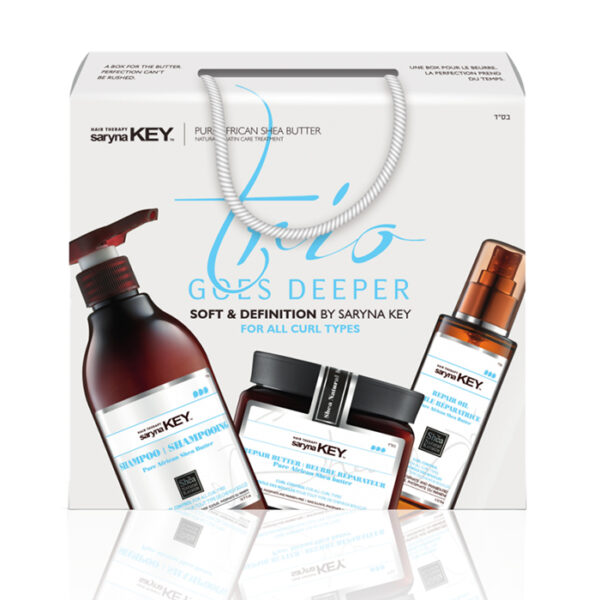Saryna Key Τrio Goeς Deeper Softness &amp; Definition (Σαμπουάν 500ml+Μάσκα 500ml+Έλαιο 105ml)