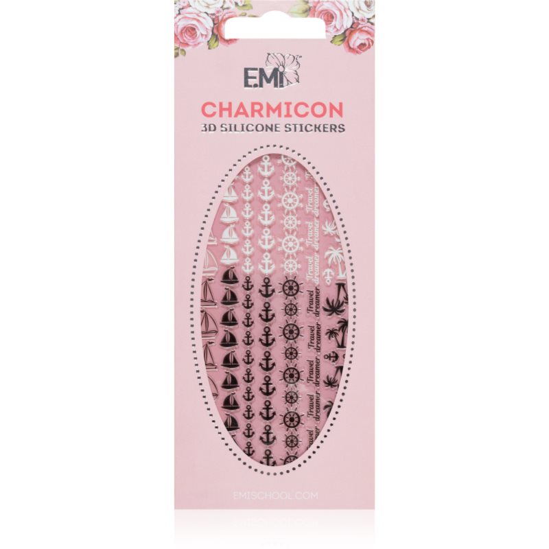 emi Charmicon Cruise Black/White Αυτοκόλλητα νυχιών 3D #50 1 τμχ