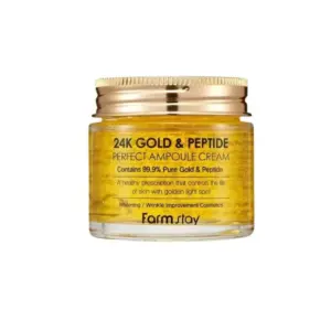 Farmstay 24K Gold & Peptide Perfect Ampoule Cream – 2 σε 1 αντιγηραντική κρέμα- αμπούλα 80ml