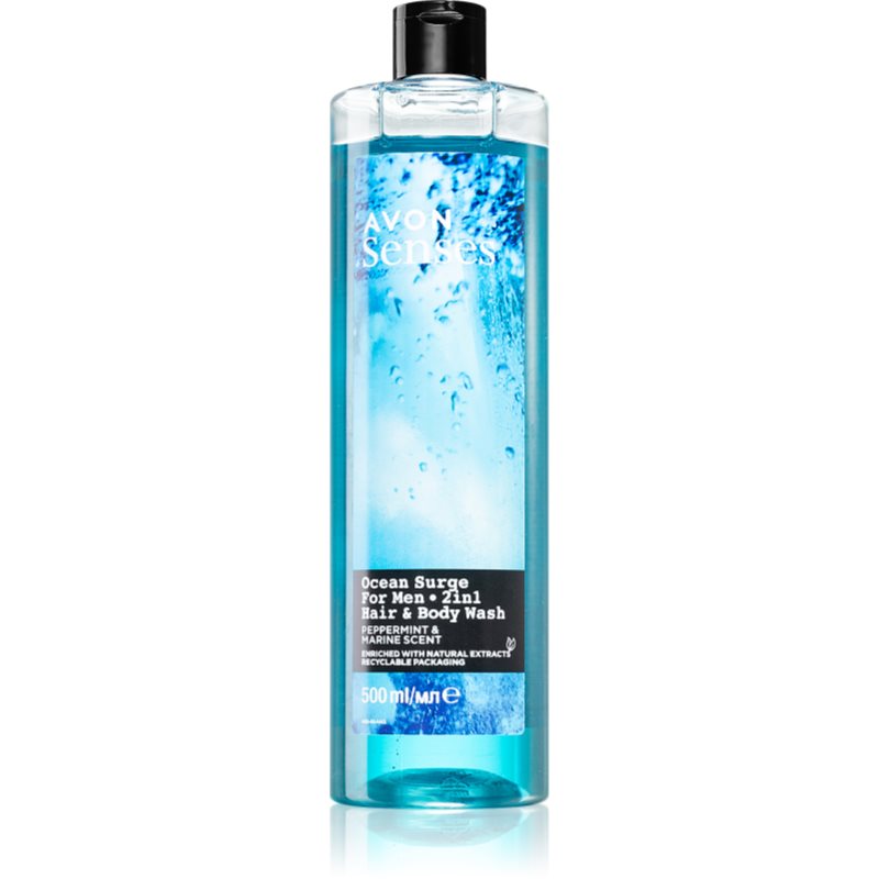 Avon Senses Ocean Surge σαμπουάν και αφρόλουτρο 2 σε 1 500 ml