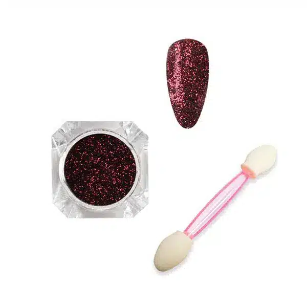 Crocus Nail Glitter Bordeaux