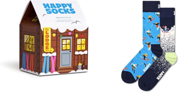 Happy Socks 2-Pack Skiing Chalet Socks Gift Set (Size: 41-46)