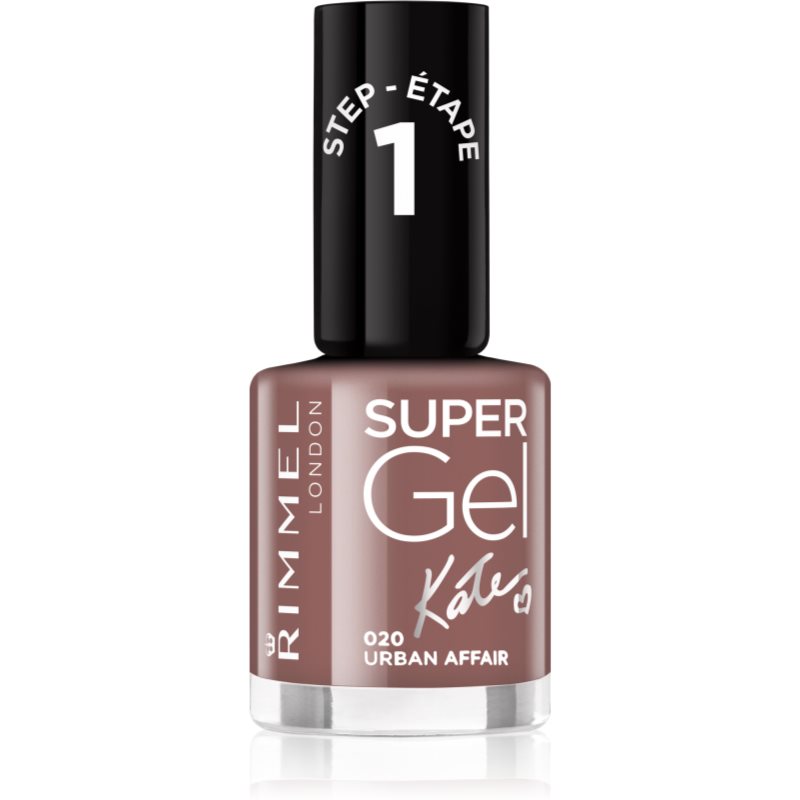 Rimmel Super Gel By Kate τζελ βερνίκι νυχιών χωρίς τη χρήση των UV/LED λαμπτήρων απόχρωση 020 Urban Affair 12 ml