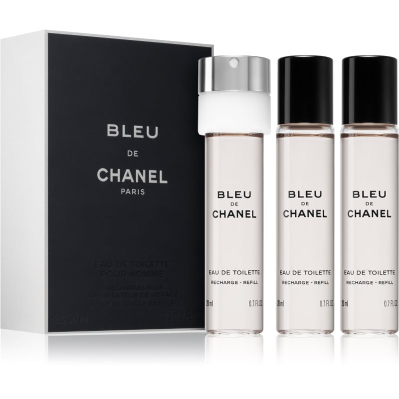 Chanel Bleu de Chanel Eau de Toilette γέμιση για άντρες 3 x 20 ml