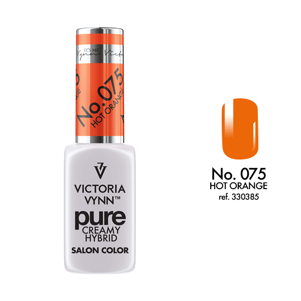 ΗΜΙΜΟΝΙΜΟ ΒΕΡΝΙΚΙ No 075. 8ml Hot Orange