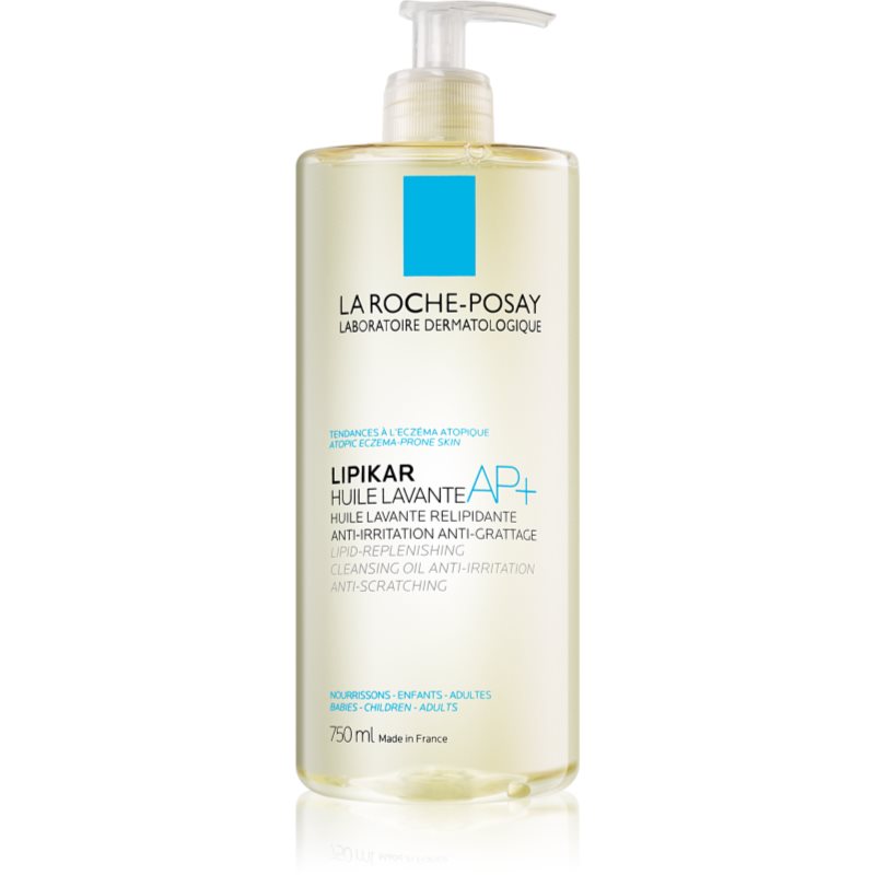 La Roche-Posay Lipikar Huile AP+ μαλακτικό λάδι αναπλήρωσης λιπιδίων για μπάνιο ενάντια στον ερεθισμό 750 ml