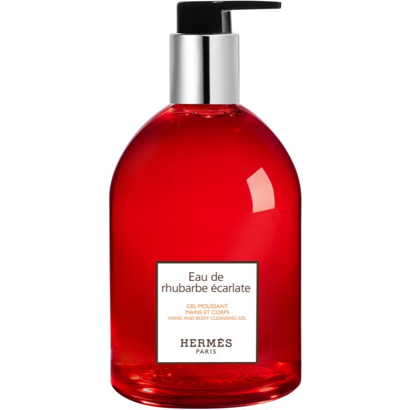 HERMÈS Le Bain Eau de rhubarbe écarlate τζελ καθαρισμού για χέρια και σώμα unisex 300 ml