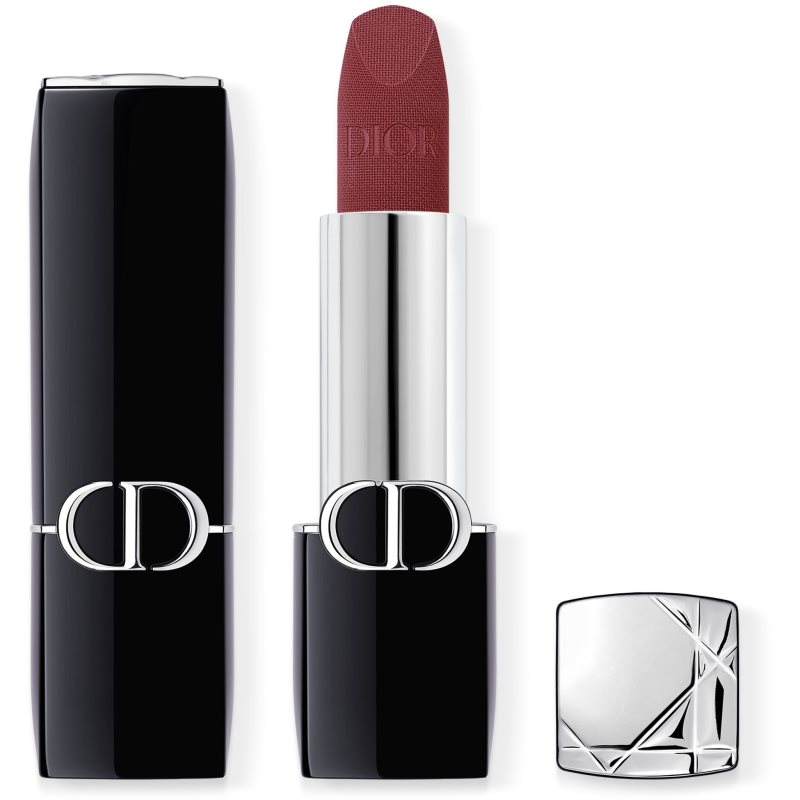 DIOR Rouge Dior μακράς διαρκείας κραγιόν επαναπληρώσιμο απόχρωση 824 Saint Germain Velvet 3,5 γρ
