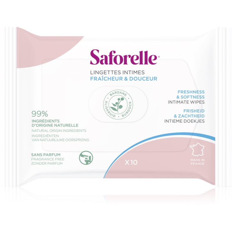 Saforelle Intim whipes μαντηλάκια για προσωπική υγιεινή 10 τμχ