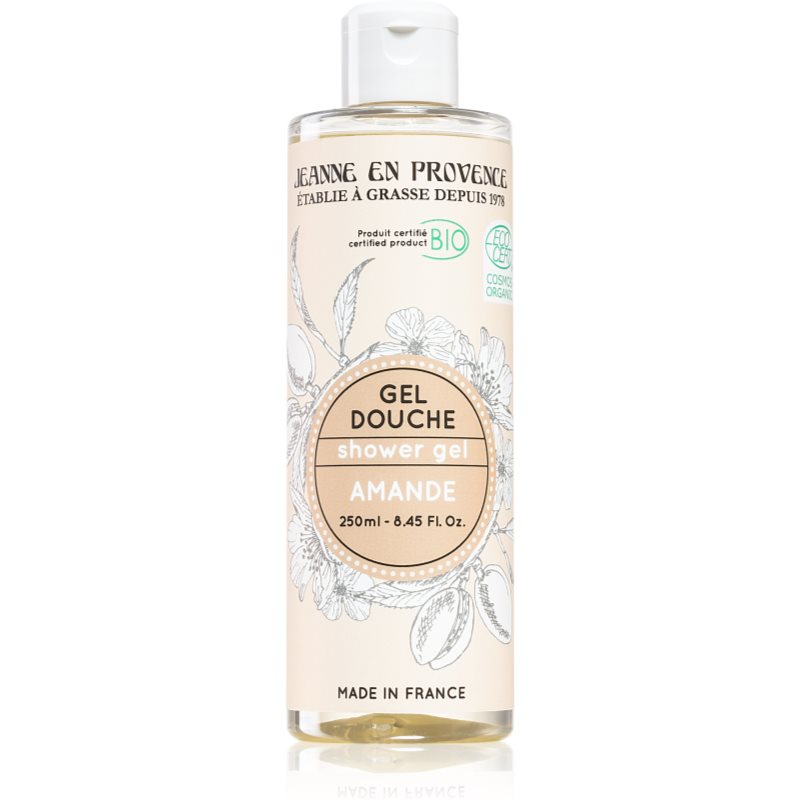Jeanne en Provence BIO Almond θρεπτικό τζελ για ντους σε ποιότητα BIO για γυναίκες 250 ml