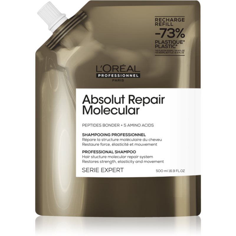 L’Oréal Professionnel Serie Expert Absolut Repair Molecular δυναμωτικό σαμπουάν για ταλειπωρημένα μαλλιά 500 ml