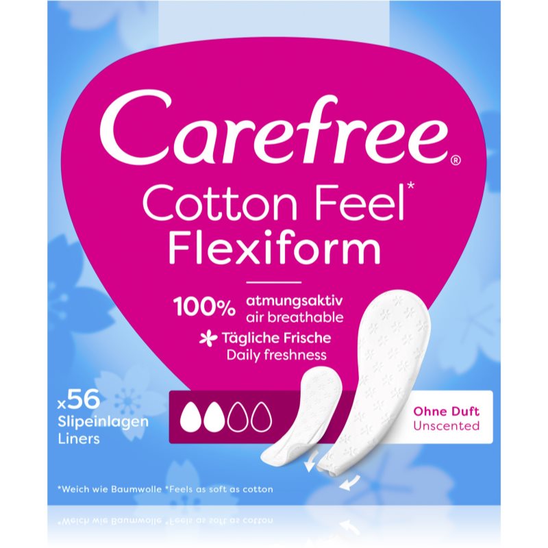 Carefree Cotton Flexiform σερβιετάκια χωρίς άρωμα 56 τμχ