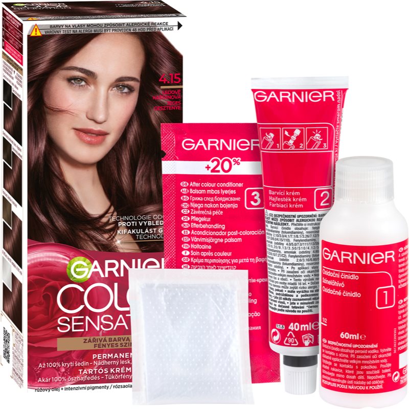 Garnier Color Sensation βαφή μαλλιών απόχρωση 4.15 Icy Chestnut 1 τμχ