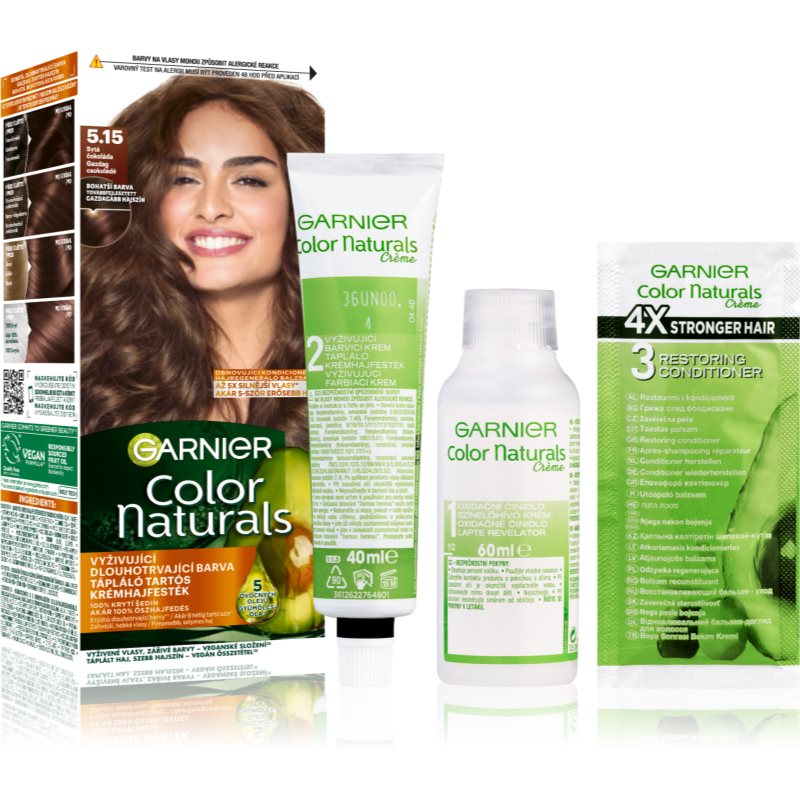 Garnier Color Naturals Creme βαφή μαλλιών απόχρωση 5.15 Rich Chocolate 1 τμχ