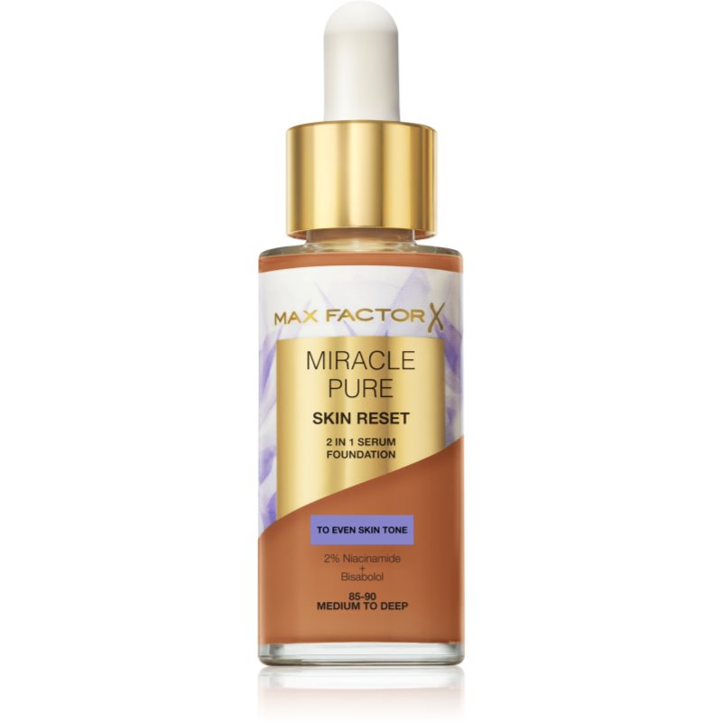Max Factor Miracle Pure Foundation σε μορφή serum απόχρωση 85-90 Medium To Deep 30 ml