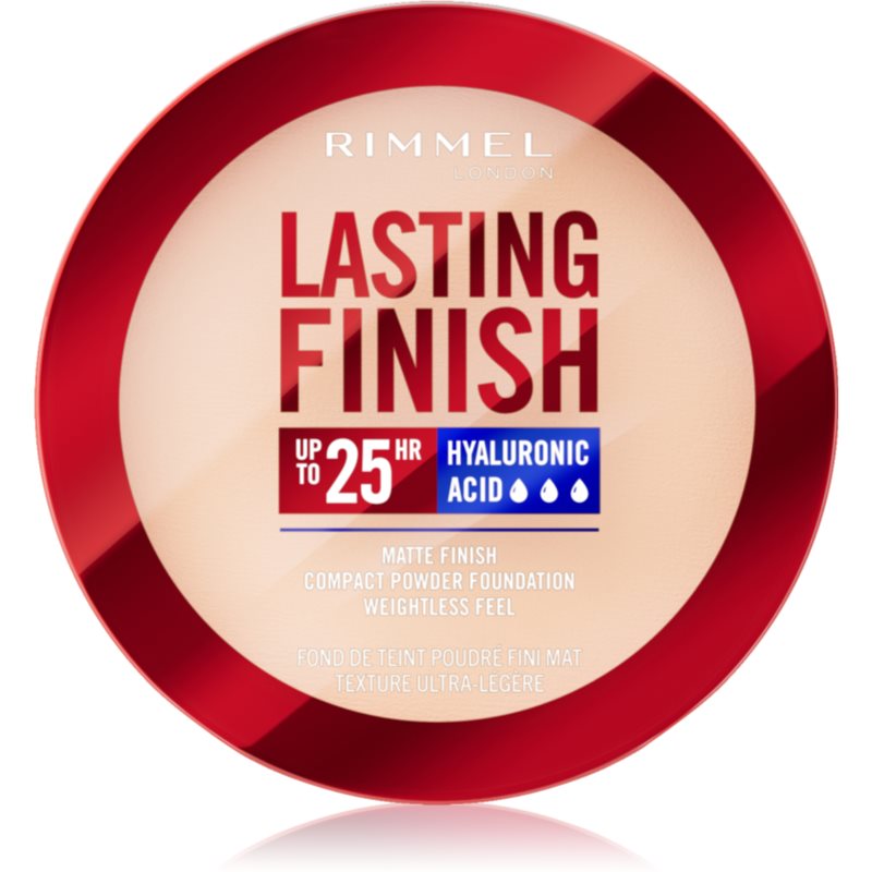 Rimmel Lasting Finish 25H συμπαγής πούδρα SPF 20 απόχρωση Fair Porcelain 7 γρ