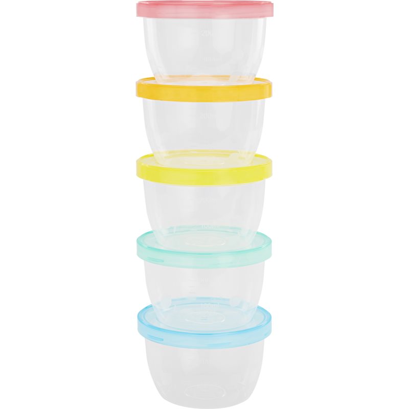 Badabulle Maxi Fun Colors μπολ με καπάκι 5x250 ml