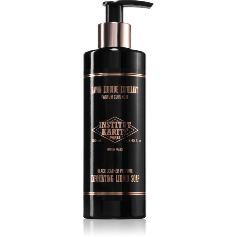 Institut Karité Paris Black Leather Exfoliating Liquid Soap απολεπιστικό υγροσάπουνο 250 ml