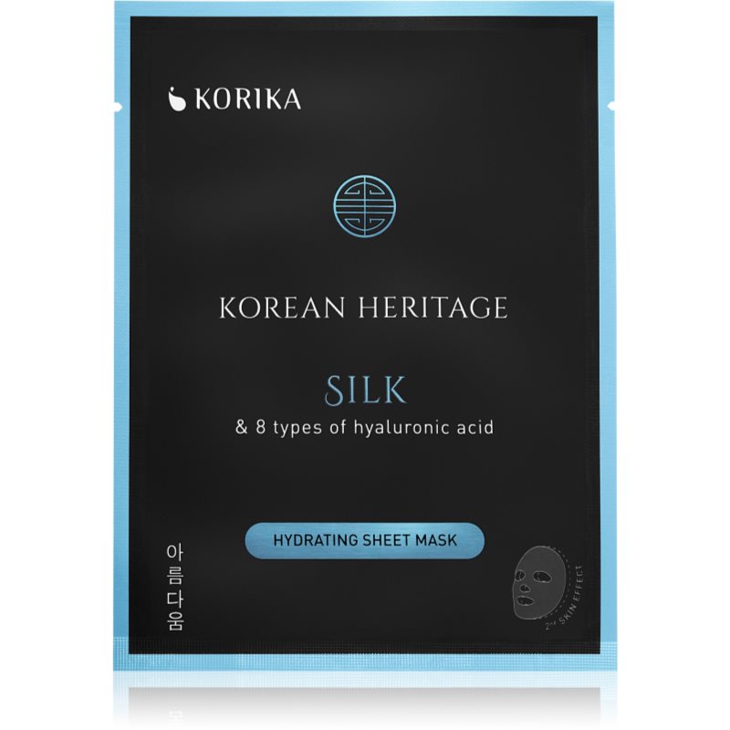 KORIKA Korean Heritage Silk > 8 Types of Hyaluronic Acid Hydrating Sheet Mask υφασμάτινη μάσκα ενυδάτωσης 25 γρ