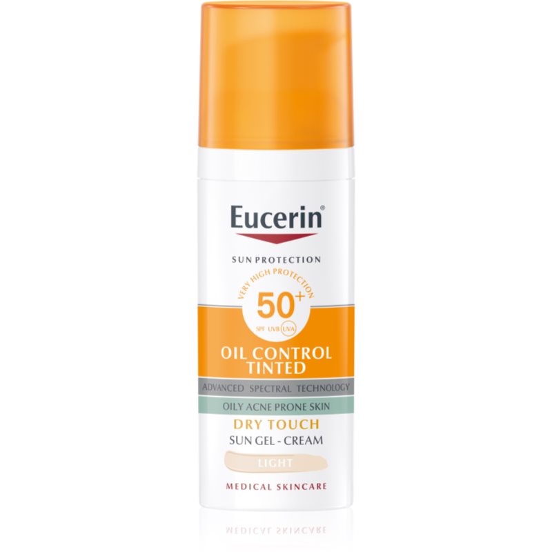 Eucerin Sun Oil Control Tinted Αντηλιακή Κρέμα σε μορφή τζελ SPF 50+ απόχρωση Light 50 ml