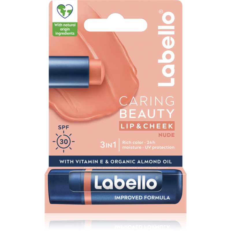 Labello Caring Beauty βάλσαμο για τα χείλη με χρώμα απόχρωση Nude 4,8 ml