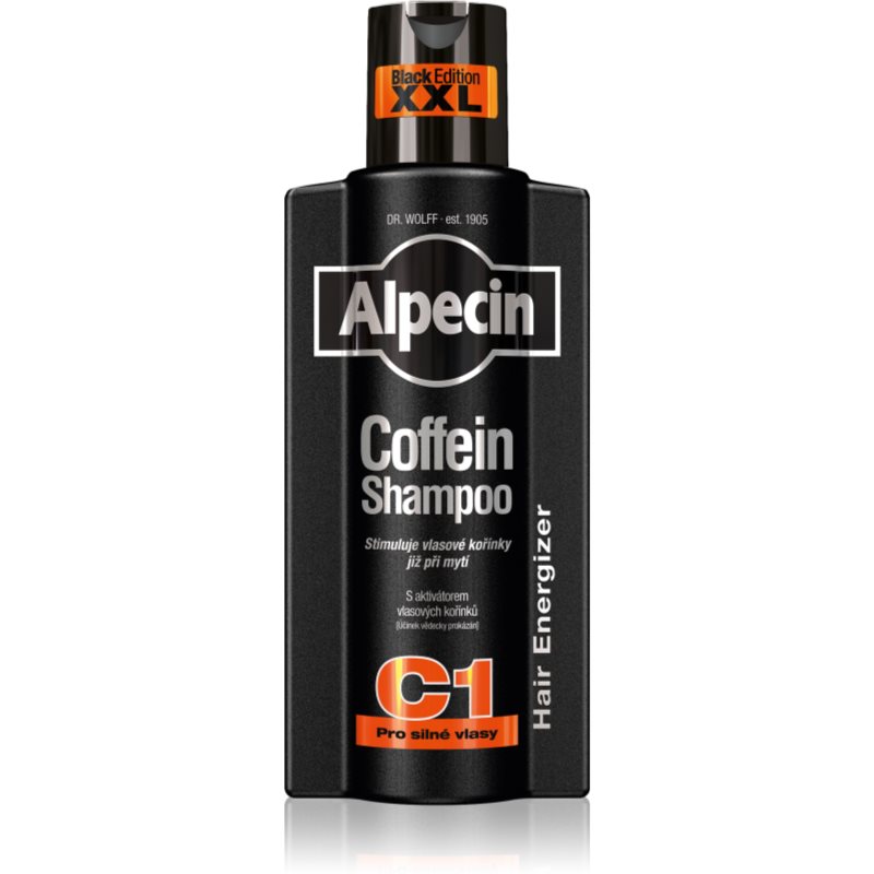 Alpecin Coffein Shampoo C1 Black Edition σαμπουάν καφεϊνης για άντρες διέγερση ανάπτυξης μαλλιών 375 ml