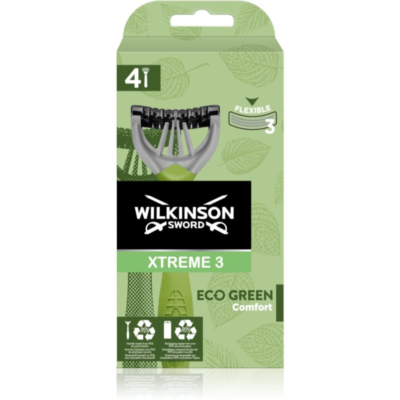 Wilkinson Sword Xtreme 3 Eco Green μιας χρήσεως ξυραφάκια για άντρες 4 τμχ