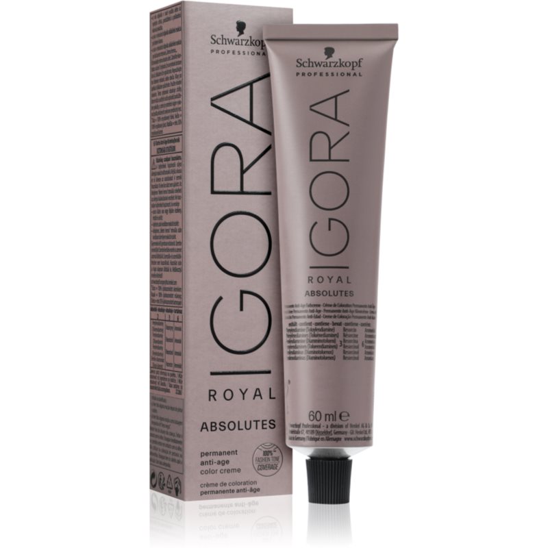 Schwarzkopf Professional IGORA Royal Absolutes βαφή μαλλιών απόχρωση 8-01 Light Blonde Natural Cendré 60 ml