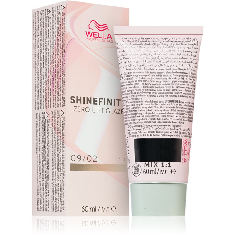 Wella Professionals Shinefinity Zero Lift Glaze Ημι-μόνιμη βαφή μαλλιών απόχρωση 09/02 - Soft Sage 60 ml