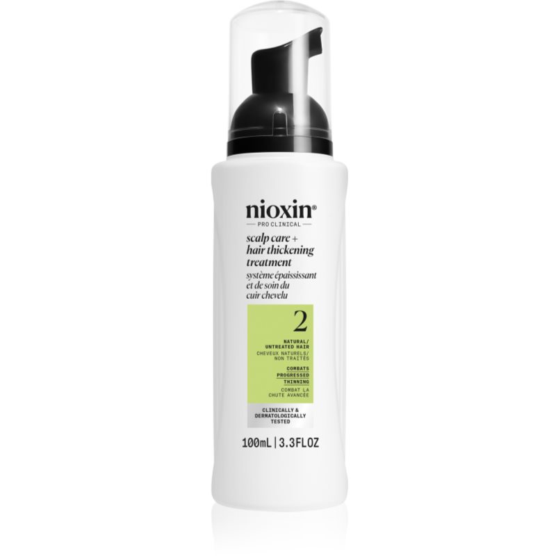 Nioxin System 2 Scalp + Hair Thickening Treatment θεραπεία χωρίς ξέβγαλμα για την αντιμετώπιση της αραίωσης των μαλλιών 100 ml