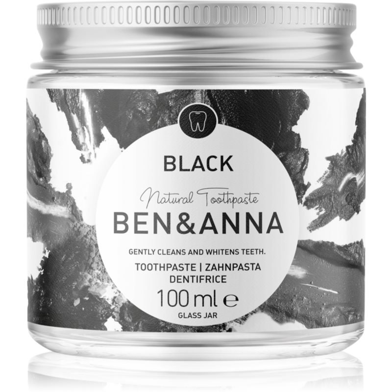 BEN>ANNA Natural Toothpaste Black οδοντόκρεμα σε γυάλινο δοχείο με ενεργό άνθρακα 100 μλ