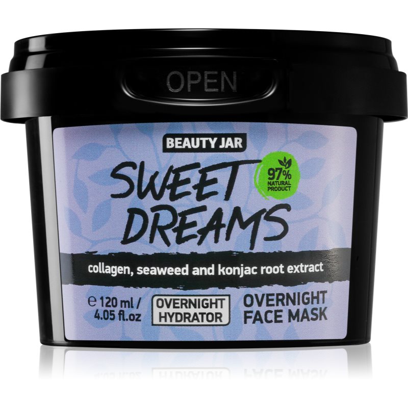 Beauty Jar Sweet Dreams μάσκα προσώπου νύχτας για λαμπρότητα και ενυδάτωση 120 ml