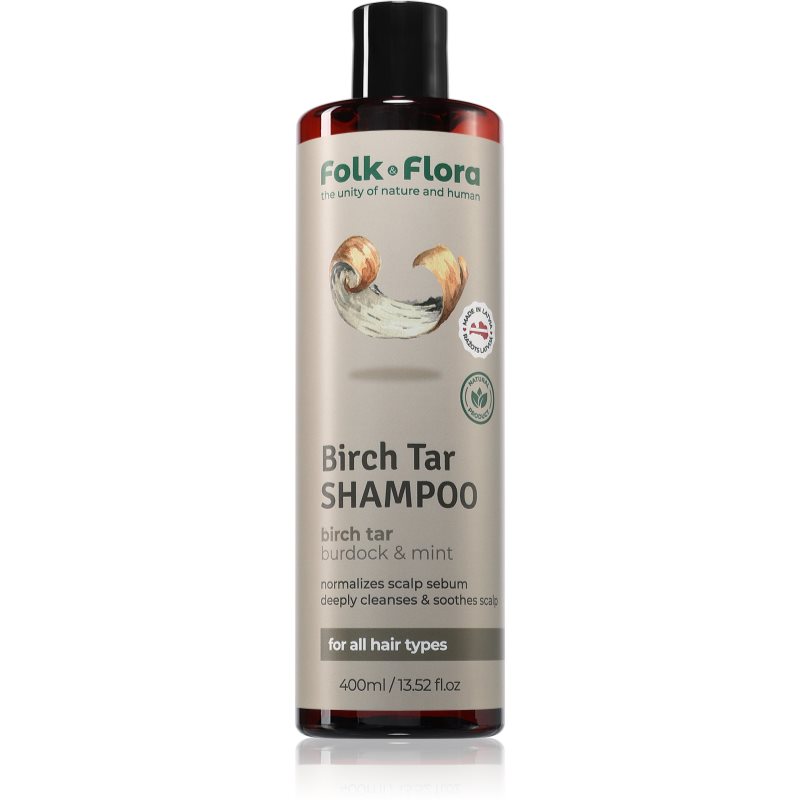 Folk > Flora Birch Tar βαθιά καθαριστικό σαμπουάν για ξηρό και κνησμώδες δέρμα 400 ml