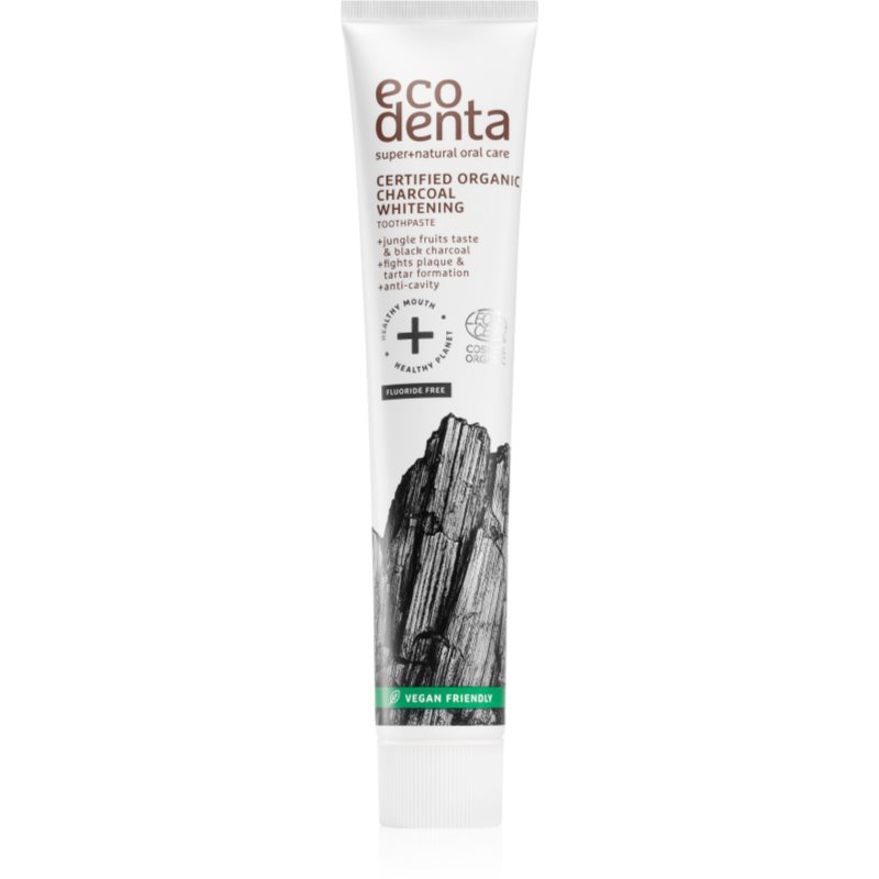 Ecodenta Certified Organic Charcoal whitening λευκαντική οδοντόκρεμα με ενεργό άνθρακα 75 ml