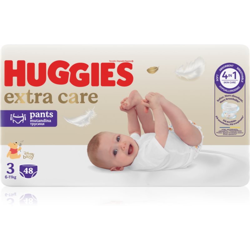 Huggies Extra Care Pants Size 3 πάνα - βρακάκι μιας χρήσης 6 - 11 kg 48 τμχ