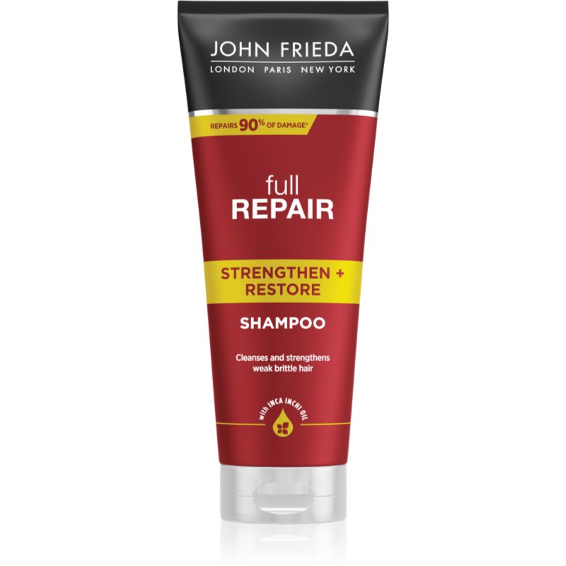 John Frieda Full Repair Strengthen+Restore δυναμωτικό σαμπουάν με αναγεννητικό αποτέλεσμα 250 μλ
