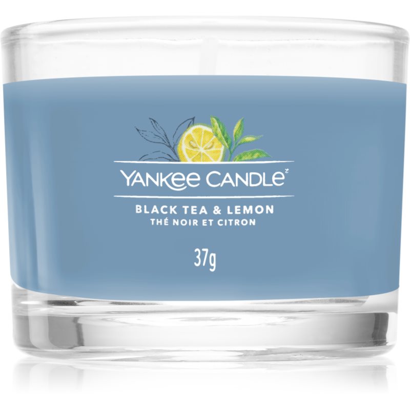 Yankee Candle Black Tea > Lemon αναθηματικό κερί glass 37 γρ